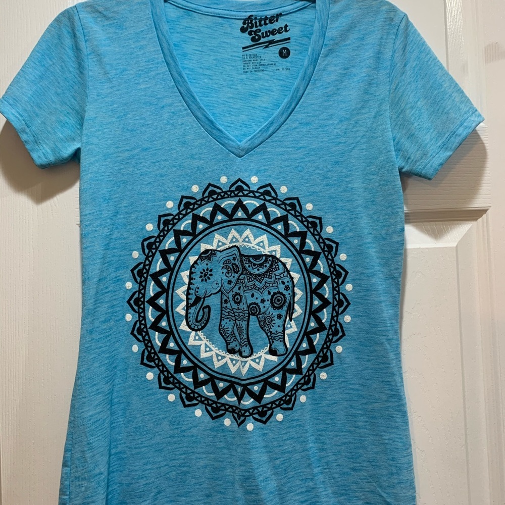 Bitter Sweet Aqua Blue Short Sleeve T-Shirt